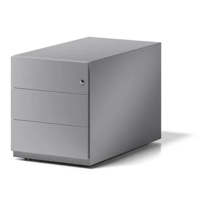 Produktbild von Rollcontainer Note mit Griffleiste, silber, 3 Universalschubladen