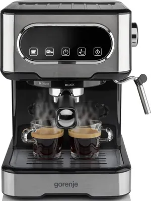 Obrázek produktu pro Gorenje 737434, Espresso kávovar, 1,5 l, Černá, Nerezová ocel
