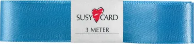 Produktbild von SUSY CARD Geschenkband "Doppelsatin" 25 mm x 3 m hellblau