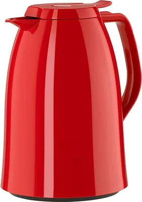 A red insulated carafe is shown against a white background.