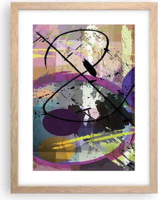 Produktbild von Gerahmtes Poster - Rahmen in heller Eiche - Abstraktion modern - 30x40 cm - Wand Bild - Wanddeko - Wandbilder - Wandposter - Bilderrahmen - Bilder - Kunstdruck - Wandbild - P2NPA30x40-3895