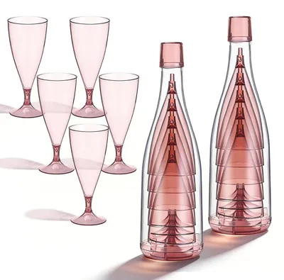 Champagnergläser 10 Stück 155 ml bruchsicher Kunststoff