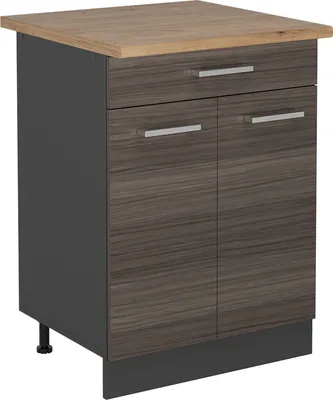 Produktbild von Küchenunterschrank Vicco R-Line Edelgrau 60 cm , AP Eiche, Model 53545