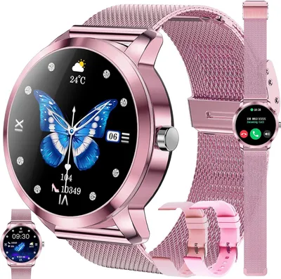 Zdjęcie produktu dla Smartwatch damski z funkcją telefonu, ekran dotykowy 1,09 cala 123 Sport|SpO2|Cykl menstruacyjny|Tętno|Monitor snu dla Android iOS