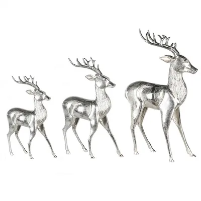 Productafbeelding van Casablanca Hirsch Kent Alu., antiekzilverkleur. Hoogte: 72 cm. Breedte: 45 cm. Diepte: 15 cm. Artikelnummer: 43180