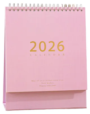 Produktbild von Tischkalender 2026 im Retro-Stil, dickes Papier, Zeitmanagement-Planer, Homeoffice, Schule, Tagesplaner