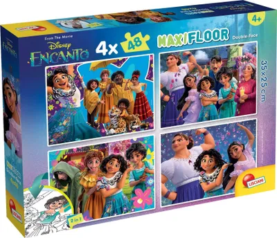 Produktbild von MaxiFloor doppelseitiges Puzzle – Encanto – LISCIANIGIOCHI – 4 x 48 Teile – Ab 4 Jahren