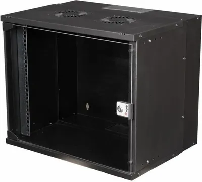 Productafbeelding van Equip EWM-09-5440-B, wandbehuizing, 19", 09U, 540x400mm, glazen deur, zwart