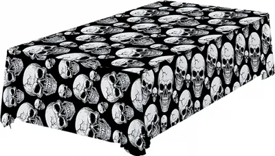 Produktbild von Scary Totenkopf Tischdecke für Halloween 137x274cm