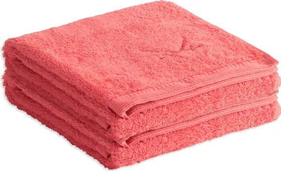 Produktbild von Sansibar Sylt Handtuch 2er Set Frottier-Serie „Classic“, (2er Set), hot coral, mit hochwertiger Sansibar Säbel-Stickerei