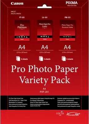 Produktbild von Canon PVP-201 Pro Photo Paper Variety Pack A 4 3x5 Blatt