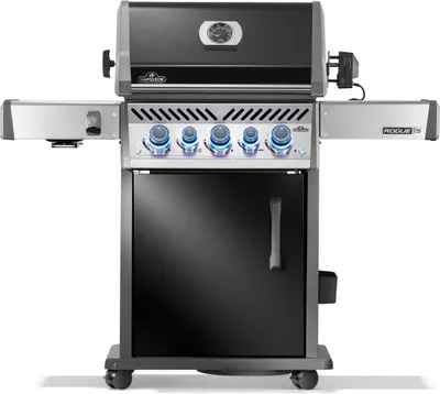Produktbild von Rogue PRO-S 425 mit Gußrosten, Schwarz, inkl. Drehspieß