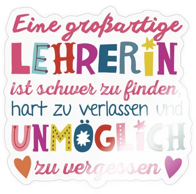 Produktbild von Spreadshirt Großartige Lehrerin Abschiedsgeschenk Sticker Aufkleber, 10 x 10 cm, Transparent glänzend