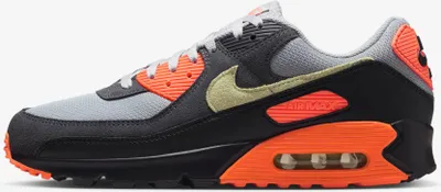 Produktbild von Nike Air Max 90 "Light Smoke Grey Hyper Crimson Limelight" Bunt, Größe: 44.5