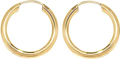 Image de Boucles d'Oreilles Créoles Femme Or 375/1000 - 10mm; TRS15707MM10