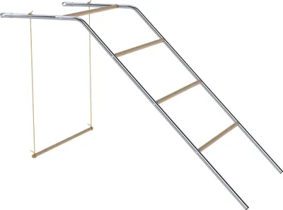Produktbild von Hühner Spielgerüst aus Holz, Spielplatz für Hühnern mit Hühnerstangen, verstellbar Schaukel, 82 x 150 x 110 cm Silber