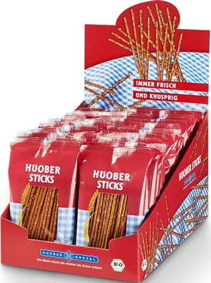 Image de HuoberSticks biscuits à la saumure croustillants 40g x 30 pièces 1200g