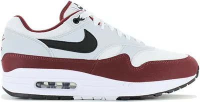 Produktbild von Nike Air Max 1 - Herren Sneakers Schuhe Weiß-Rot FD9082-106 , Größe: EU 43 US 9.5