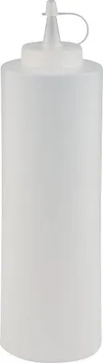Produktbild von APS Dosierflasche Quetschflasche aus Polyethylen Weiß mit Verschlusskappe Kapazität: 650 ml ØxH: 6,5 x 24 cm