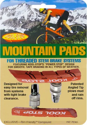 Produktbild von Kool-Stop Bremsschuhe T1 MTB V-Brake, contoured, L=78,5mm asymm., für Aluminiumfelgen, salmon