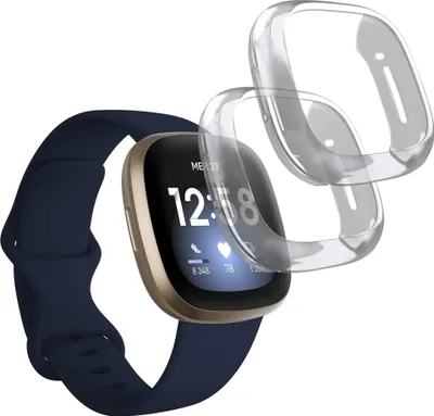 Immagine prodotto di Cover per Fitbit Versa 3 / Fitbit Sense [2 pezzi] Coperchio protettivo trasparente Phonillico®