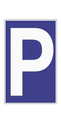 Obrázok produktu pre Parkovacia značka Parkovisko L250xW400mm Ku.modrá/biela