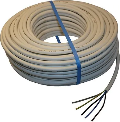 Produktbild von PVC Schlauchleitung H05VV-F 5x1,5 5G1,5 Weiß 10-50m, Länge:5m