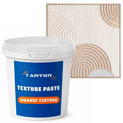 Produktbild von 7 Artists Strukturpaste Acryl Grob 500 ml – Modellierpaste Weiß für Leinwand, Texture Paste für Textured Art, 3D Reliefs & Strukturmalerei