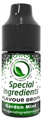 Produktbild von Special Ingredients Flavor Drops Gartenminze 30 ML, Hochdosiertes Lebensmittelaroma, Geschmackstropfen für Backen, Speisen und Getränke