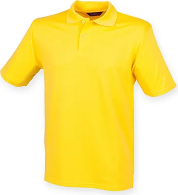 Immagine prodotto di Henbury H475 | Polo da uomo Coolplus Wicking / Micro-Piqué - Colore: Giallo - Taglia: M