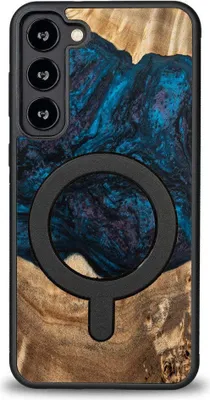 Produktbild von Holzhülle für Galaxy S23 Plus, Bewood Unique Planets Neptun für MagSafe