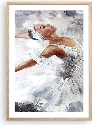 Produktbild von Gerahmtes Poster - Rahmen in heller Eiche - Frau Tanz Ballett Körper - 50x70 cm - Wand Bild - Wanddeko - Wandbilder - Wandposter - Bilderrahmen - Bilder - Kunstdruck - Wandbild - P2NPA50x70-3101