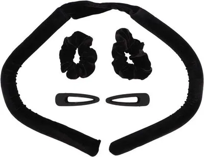 Productafbeelding van Haar Krulset - Kappersrol - Mooie Krullen - Hittevrij - 1 Set - Zwart