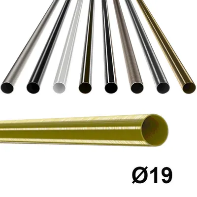 Produktbild von MDEKOR Metallrohr für Gardinenstange, 19 mm, Messing Gold, 200 cm