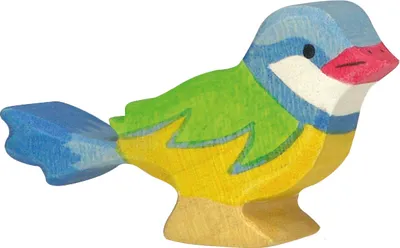 Produktbild von Holztiger Blaumeise Vogel Holzfigur