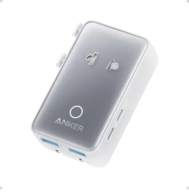 Immagine prodotto di Adattatore da viaggio presa e caricabatterie universale Anker Nano Travel Adapter 5 in 1, 20W, 2x USB-C, 2x USB-A, UE, UK, US, AU, Bianco/Grigio