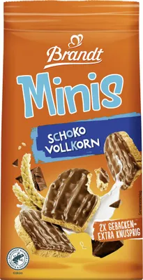 Produktbild von Brandt Zwieback Minis Vollkorn knusprig mit Vollmilchschokolade 95g