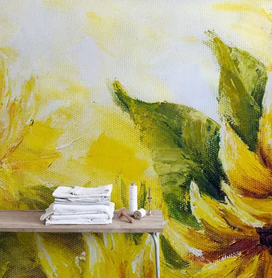 Produktbild von Coloray Fototapete 312x219 cm Latextapete Magicstick - Sun blüht Öl-Blumenblume