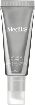 A product shot of a Medik8 Crystal Retinal 6 cream tube.