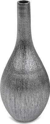 Produktbild von Bodenvase, Flaschenvase ANTIK silber H. 60cm D. 23cm aus Keramik Formano