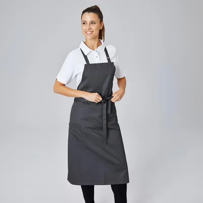 Produktbild von Latzschürze B 80 x L 100 cm graphit : graphit : 65% Polyester 35% Baumwolle 20