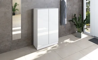 Produktbild von Schuhschrank, Kommode "Vaasa" 2-türig, weiß-glänzend