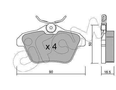 Produktbild von CIFAM Bremsbeläge Satz Hinten Bremsklötze für ALFA ROMEO 156 (932) 822-113-0