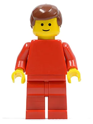 Zdjęcie produktu dla Minifigurka LEGO, tułów w kolorze czerwonym, ramiona czerwone, nogi czerwone, odcień czerwono-brązowy (pln174)