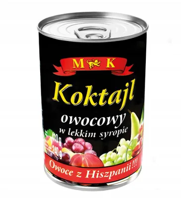 Zdjęcie produktu dla koktajl owocowy w syropie MK 0,41 kg