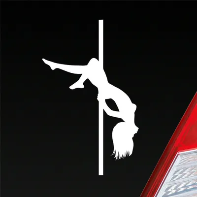Produktbild von Auto Aufkleber Sexy Girl Mädchen Tanzen Poledance Strip GoGo Pin Up 12x7 cm Weiss Matt Sticker Heckscheibenaufkleber