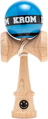 Productafbeelding van Kendama mikro donkerblauw - Mini kendama gemaakt van beukenhout - Volledig speelbaar - Zakformaat