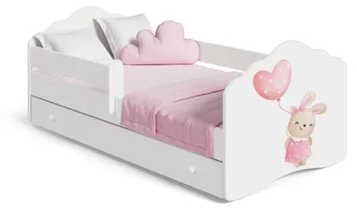 Image de Lit bébé avec tiroir, modèle Fala, dimensions 160x80 - Bunny