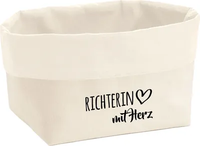 Produktbild von Huuraa Organizer Richterin mit Herz 8 Liter Large Canvas Baumwolle Utensilo Geschenkidee