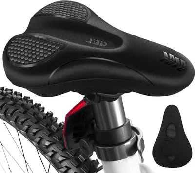 Image de Housse de selle de vélo rembourrée, avec gel confortable, taille universelle 29x9 cm, adaptée à tous les types de vélos